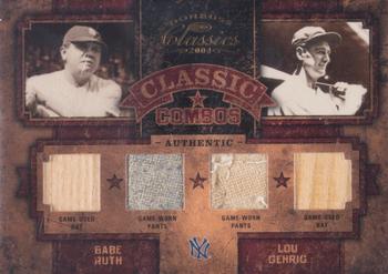 2004 Donruss Classics - Classic Combos Quad #CC-1 Babe Ruth / Lou Gehrig Front