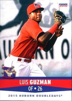 2015 Choice Auburn Doubledays #13 Luis Guzman Front