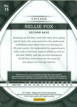 2017 Panini Immaculate Collection - Red #15 Nellie Fox Back