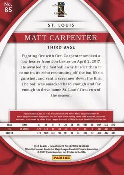 2017 Panini Immaculate Collection - Red #85 Matt Carpenter Back