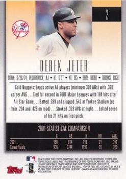 2002 Topps Gold Label #2 Derek Jeter Back