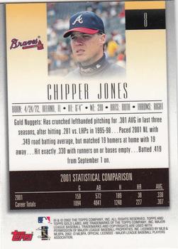 2002 Topps Gold Label #8 Chipper Jones Back