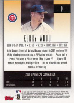2002 Topps Gold Label #14 Kerry Wood Back