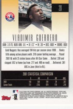 2002 Topps Gold Label #20 Vladimir Guerrero Back