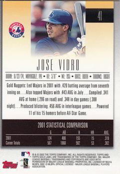 2002 Topps Gold Label #41 Jose Vidro Back