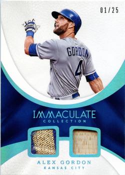 2017 Panini Immaculate Collection - Immaculate Duals Blue #ID-AG Alex Gordon Front
