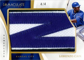 2017 Panini Immaculate Collection - Immaculate Jumbo Nameplate #IJ-LC Lorenzo Cain Front