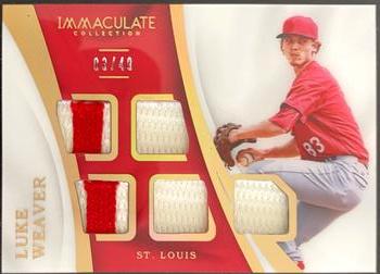 2017 Panini Immaculate Collection - Immaculate Material Gold #IM-LW Luke Weaver Front