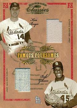 2004 Donruss Classics - Famous Foursomes Jersey #FF-2 Stan Musial / Bob Gibson / Red Schoendienst / Ken Boyer Front