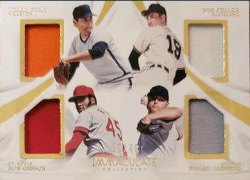 2017 Panini Immaculate Collection - Immaculate Quad Players #IQP-RFGC Nolan Ryan / Bob Feller / Bob Gibson / Roger Clemens Front