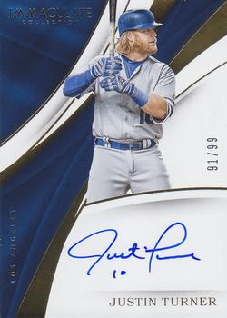 2017 Panini Immaculate Collection - Immaculate Signatures #IS-JT Justin Turner Front