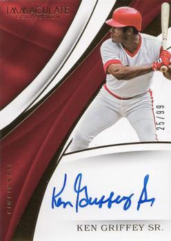 2017 Panini Immaculate Collection - Immaculate Signatures #IS-SR Ken Griffey Sr. Front
