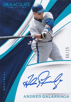 2017 Panini Immaculate Collection - Immaculate Signatures Blue #IS-AG Andres Galarraga Front