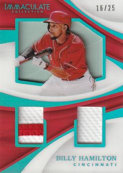 2017 Panini Immaculate Collection - Shadowbox Materials #SM-BH Billy Hamilton Front