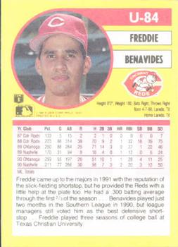 1991 Fleer Update #U-84 Freddie Benavides Back