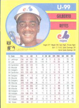1991 Fleer Update #U-99 Gilberto Reyes Back