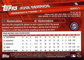 2017 Topps - All-Star Game 2017 #8 Jose Berrios Back