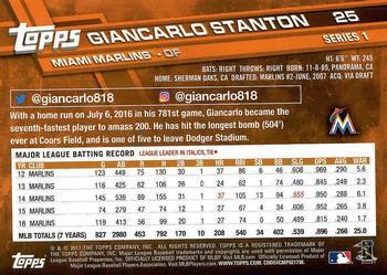 2017 Topps - All-Star Game 2017 #25 Giancarlo Stanton Back