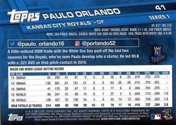 2017 Topps - All-Star Game 2017 #41 Paulo Orlando Back
