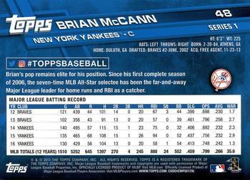 2017 Topps - All-Star Game 2017 #48 Brian McCann Back