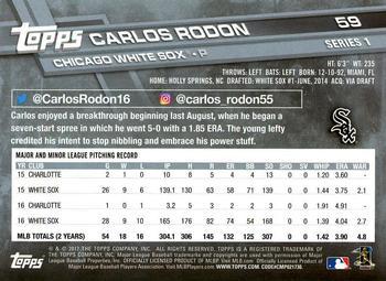 2017 Topps - All-Star Game 2017 #59 Carlos Rodon Back