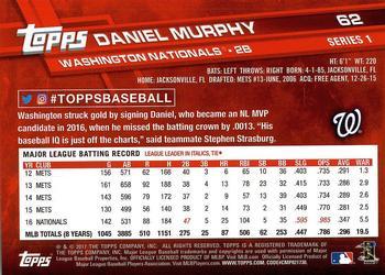 2017 Topps - All-Star Game 2017 #62 Daniel Murphy Back