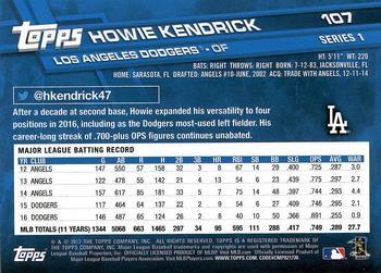 2017 Topps - All-Star Game 2017 #107 Howie Kendrick Back