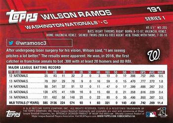 2017 Topps - All-Star Game 2017 #191 Wilson Ramos Back
