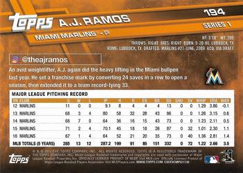 2017 Topps - All-Star Game 2017 #194 A.J. Ramos Back