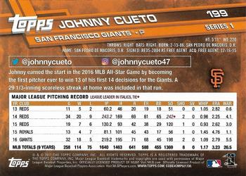 2017 Topps - All-Star Game 2017 #199 Johnny Cueto Back