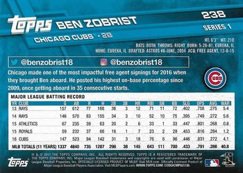 2017 Topps - All-Star Game 2017 #238 Ben Zobrist Back