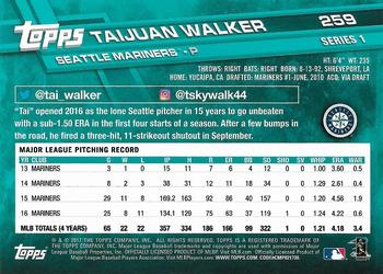 2017 Topps - All-Star Game 2017 #259 Taijuan Walker Back