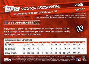 2017 Topps - All-Star Game 2017 #289 Brian Goodwin Back