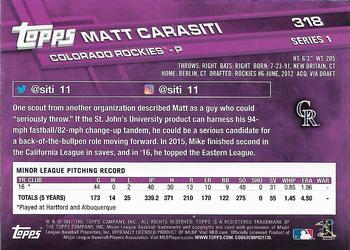 2017 Topps - All-Star Game 2017 #318 Matt Carasiti Back