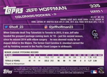 2017 Topps - All-Star Game 2017 #335 Jeff Hoffman Back