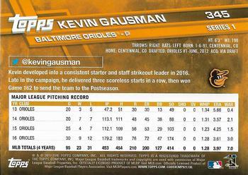 2017 Topps - All-Star Game 2017 #345 Kevin Gausman Back