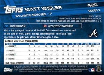 2017 Topps - All-Star Game 2017 #420 Matt Wisler Back