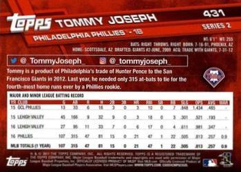 2017 Topps - All-Star Game 2017 #431 Tommy Joseph Back