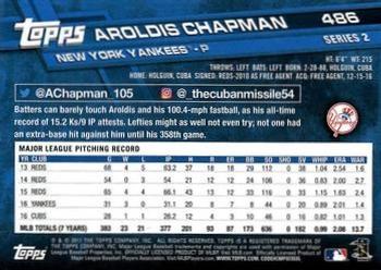 2017 Topps - All-Star Game 2017 #486 Aroldis Chapman Back