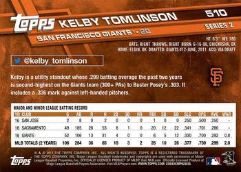 2017 Topps - All-Star Game 2017 #510 Kelby Tomlinson Back