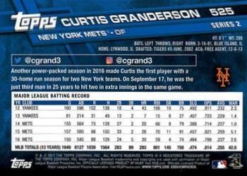 2017 Topps - All-Star Game 2017 #525 Curtis Granderson Back