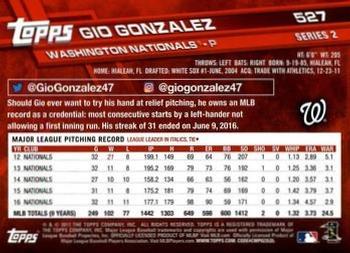 2017 Topps - All-Star Game 2017 #527 Gio Gonzalez Back