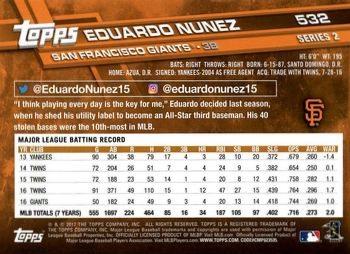 2017 Topps - All-Star Game 2017 #532 Eduardo Nunez Back