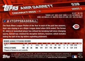 2017 Topps - All-Star Game 2017 #539 Amir Garrett Back