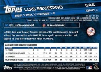 2017 Topps - All-Star Game 2017 #544 Luis Severino Back