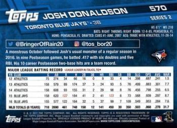 2017 Topps - All-Star Game 2017 #570 Josh Donaldson Back