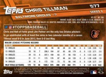2017 Topps - All-Star Game 2017 #577 Chris Tillman Back
