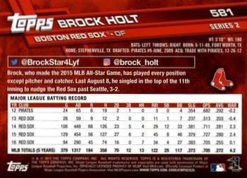2017 Topps - All-Star Game 2017 #581 Brock Holt Back
