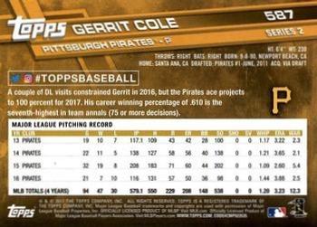 2017 Topps - All-Star Game 2017 #587 Gerrit Cole Back