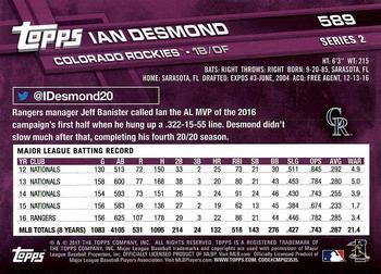2017 Topps - All-Star Game 2017 #589 Ian Desmond Back